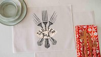 Cluster fork funny table runner 