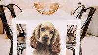 Cocker spaniel dog table runner