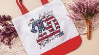 Happy birthday America 250 Years flag patriotic tote bag for women, patriotic tote for summer, patriotic military mom gifts, 4th of July