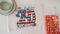 Happy birthday America table runner