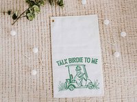 Talk birdie to me carolina blue  golf towel with hook