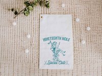 19th hole social club carolina blue golf towel with hook