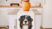 Bernese mountain dog table runner 
