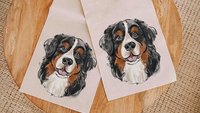 Bernese mountain dog table runner 