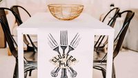 Cluster fork funny table runner 