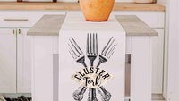 Cluster fork funny table runner 