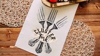 Cluster fork funny table runner 