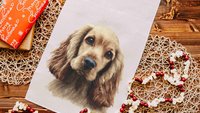 Cocker spaniel dog table runner
