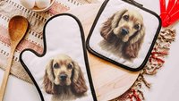 Cocker spaniel dog table runner