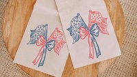 American flag coquette placemats