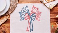 American flag coquette placemats