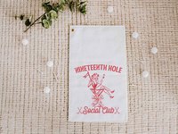 19th hole social club carolina blue golf towel with hook