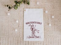 19th hole social club carolina blue golf towel with hook