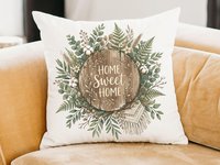 Home sweet home boho throw pillows