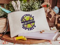CapableByDesign personalized softball spirit matching tote bag and wristlet