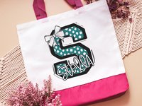 CapableByDesign personalized initial and name tote bags