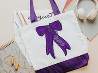 Personalized Carolina blue cheer coach tote bags for women, cheer squad gifts, name tote bag for teen girls, cheerleader gifts for girls
