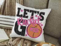 CapableByDesign personalized Lets Go name and number pillow