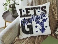 CapableByDesign personalized lets go cheer pillow with name