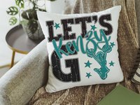 CapableByDesign personalized lets go cheer pillow with name