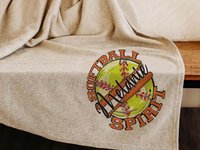 CapableByDesign personalized team spirit softball throw blanket with name