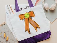 CapableByDesign personalized softball tote bag