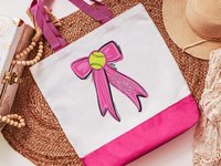 CapableByDesign personalized softball tote bag
