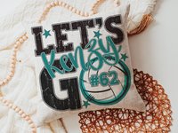 CapableByDesign personalized name and number throw pillows
