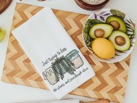 CapableByDesign just trying to keep the plants and sourdough alive throw pillows and towels