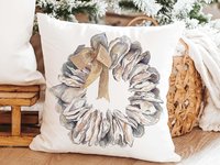 CapableByDesign oyster shell throw pillows and matching towels