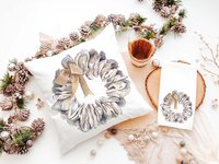 CapableByDesign oyster shell throw pillows and matching towels