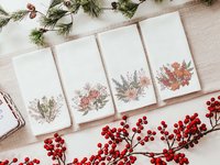 CapableByDesign Birth flower of the year set of 12 towels