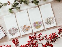 CapableByDesign Birth flower of the year set of 12 towels