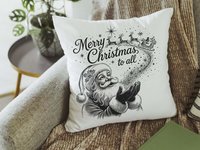 CapableByDesign merry Christmas to all Santa throw pillows
