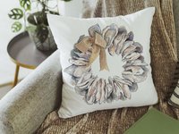 CapableByDesign oyster shell throw pillows and matching towels