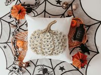 CapableByDesign Oyster shell pumpkin throw pillows