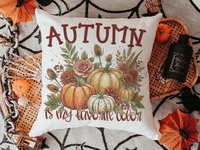 CapableByDesign Autumn is my favorite color decorative pillows and matching towels