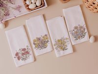 CapableByDesign Birth flower of the year set of 12 towels