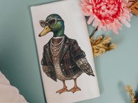 CapableByDesign Bling Mallard, Floral Mallard, Mallard with Bow, and a coordinating floral towels