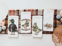 CapableByDesign Bling Mallard, Floral Mallard, Mallard with Bow, and a coordinating floral towels