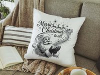 CapableByDesign merry Christmas to all Santa throw pillows