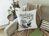 CapableByDesign merry Christmas to all Santa throw pillows