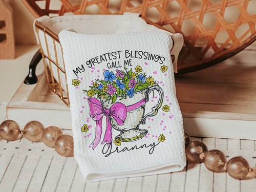 Personalized My Greatest Blessings Granny Throw Pillow