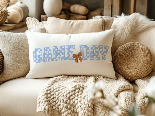 Columbia Blue Basketball Throw Pillow