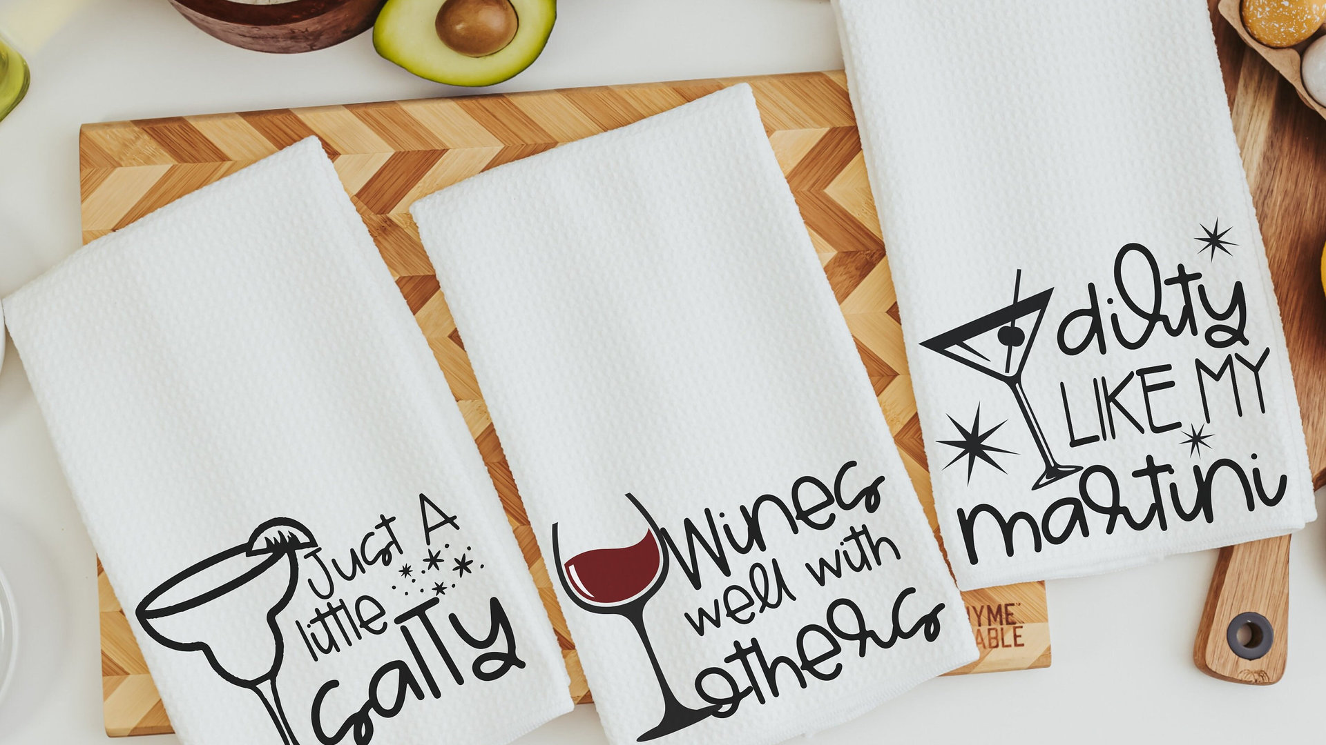drinks well with others funny kitchen towels for Mom, wine kitchen decor, wine lover Mothers day gift for mother in law, Mothering Sunday
