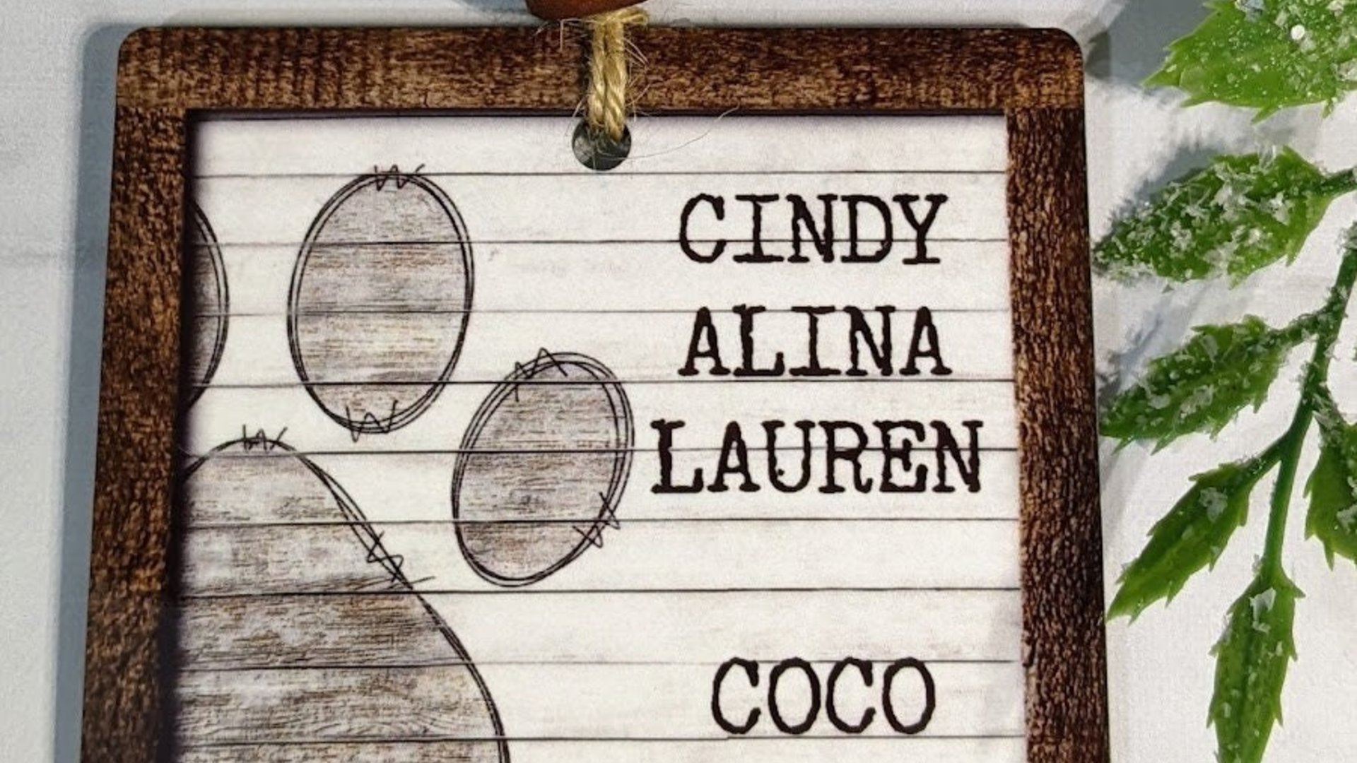 paw print ornament personalized in memory of pet gift, sympathy gifts for loss of pet loss gift for kid, pet memorial ornament wood, pet mom