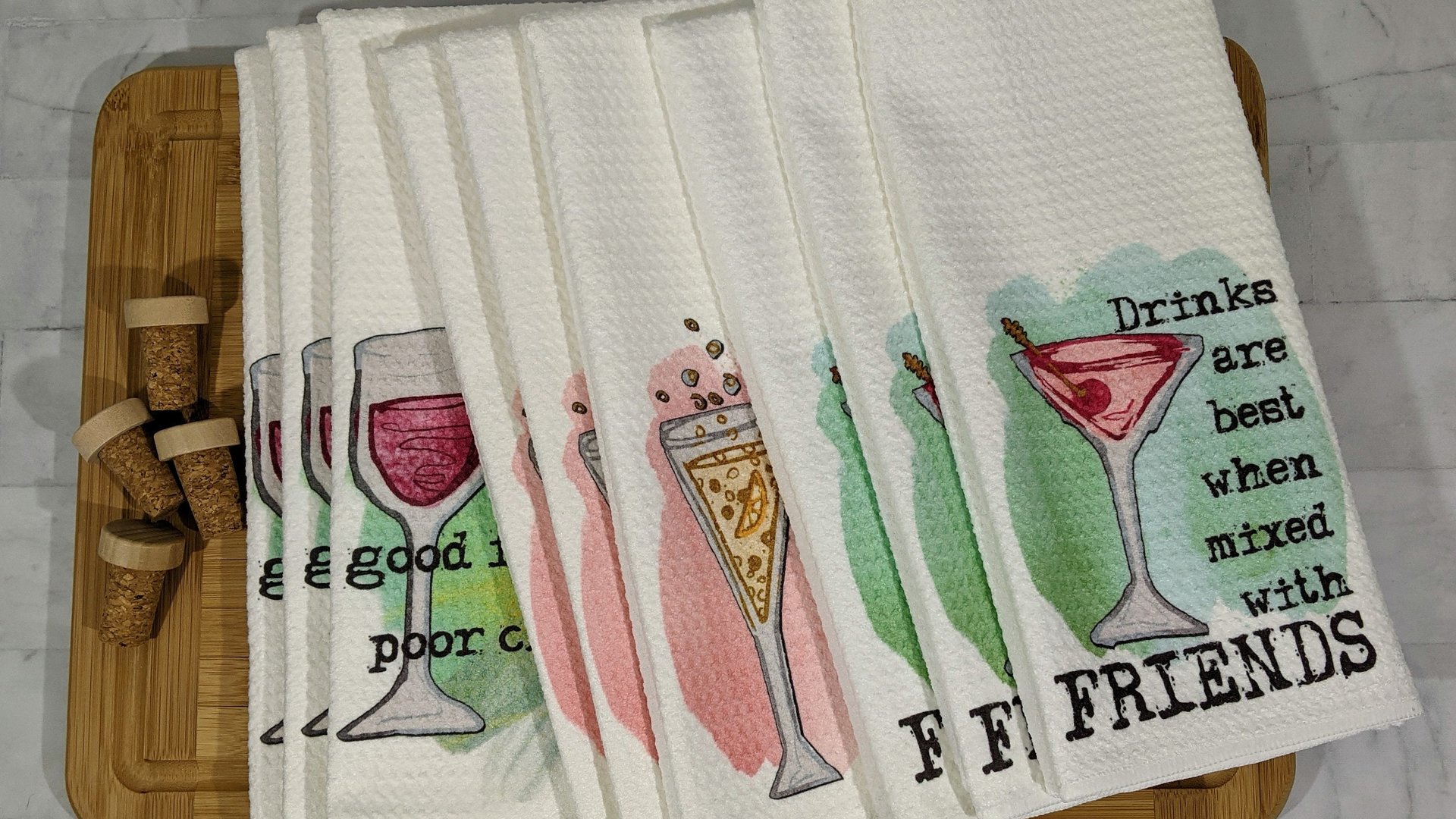 funny kitchen towels for women, wine bar decor, wine gifts for her, cheers to you bar towels for home bar cart accessories, 21st birthday