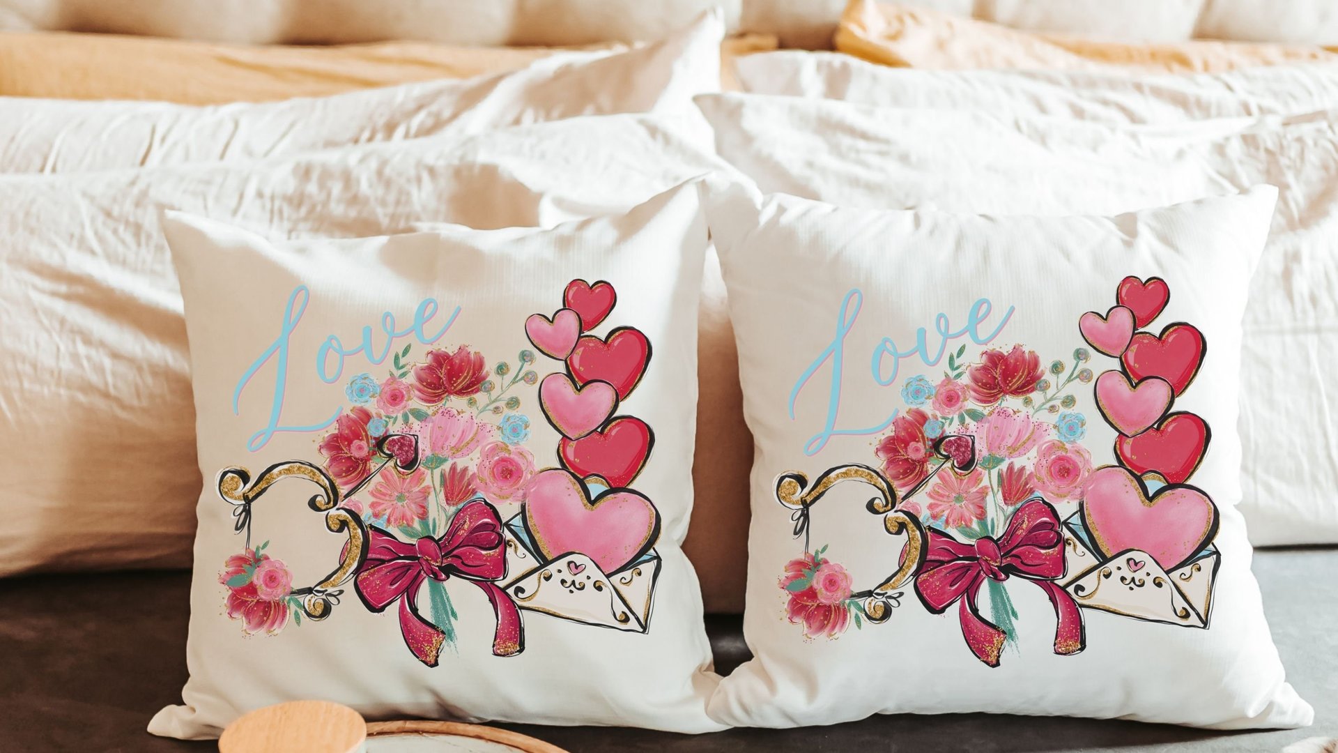 Valentines Day kitchen towel holiday kitchen decor, cupids arrow hand towels for couples, cute Valentines gifts for wife, love gifts for her