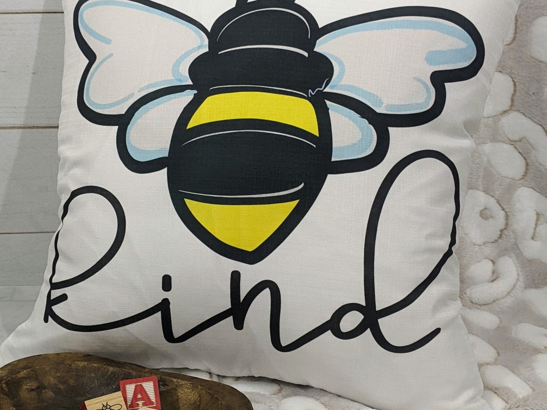 bee kind honey bee throw pillow for couch, Christmas gifts for teachers, secret Santa gifts for women, be kind pillow, bumble bee gifts for