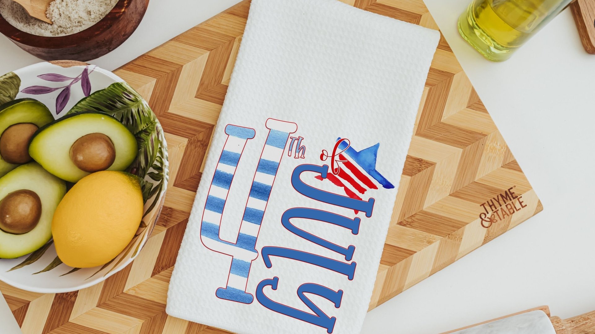 4th of July kitchen towels, patriotic decor for home, July birthday gifts for her, hostess gift ideas, home sweet home dish towel, new home